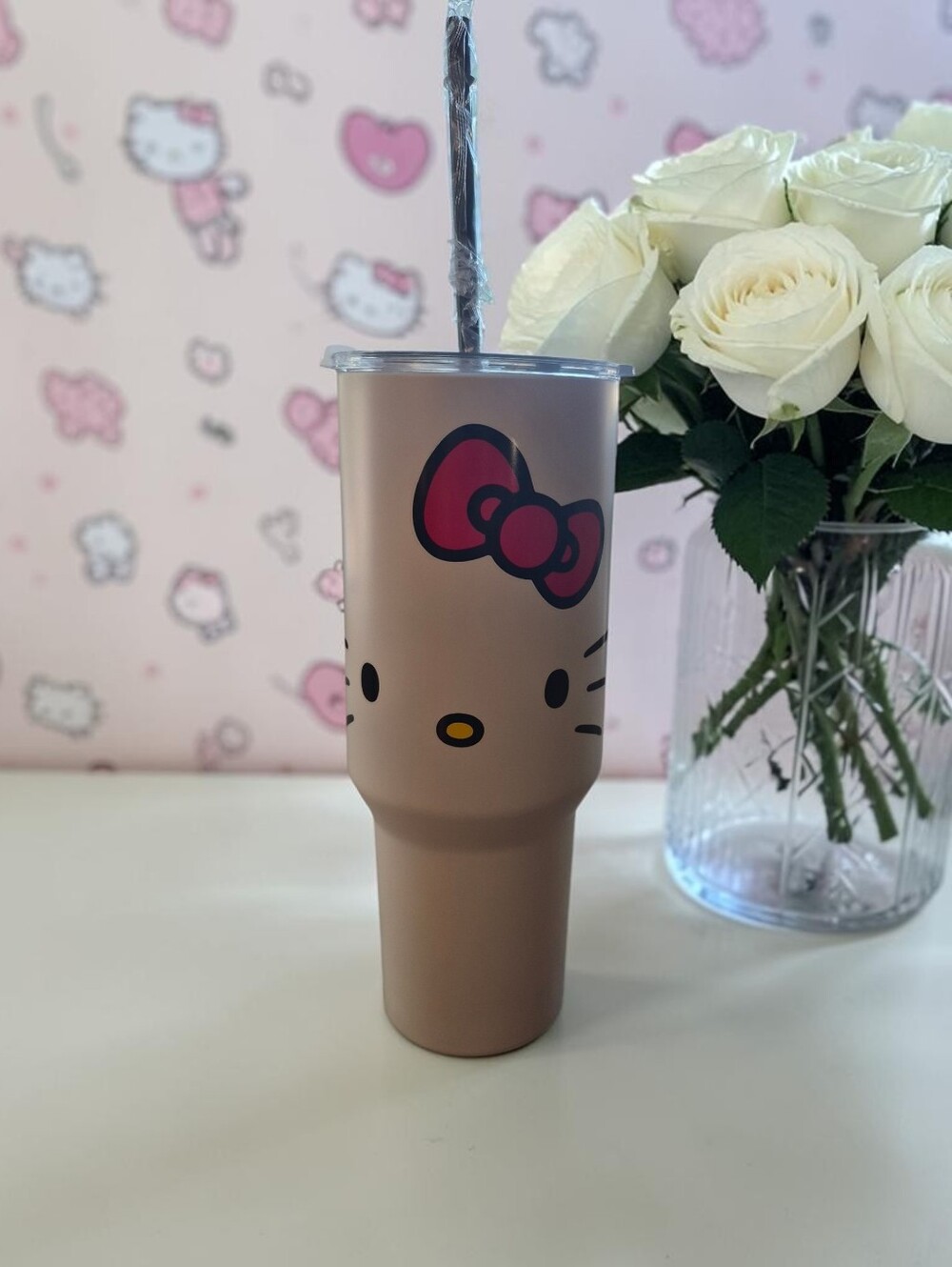 Hello Kitty Sanrio 40 oz. Stainless Steel Big-Face Tumbler